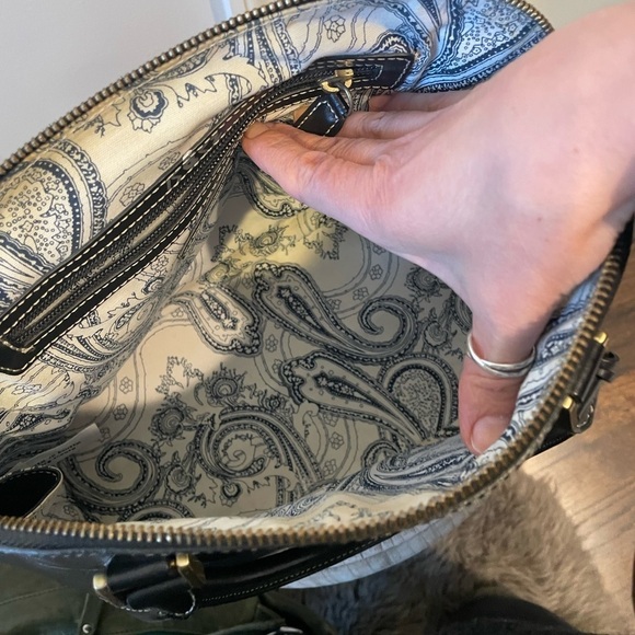 J. Crew Black Leather Satchel Handbag - Picture 5 of 11